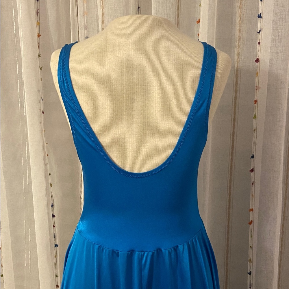 Vintage Olga Deep V Lace Silky Full Length Nightgown - Picture 5 of 8